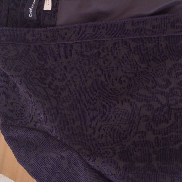 Coldwater Creek Navy Damask Corduroy Open Blazer w Pockets Size XS - Picture 11 of 14